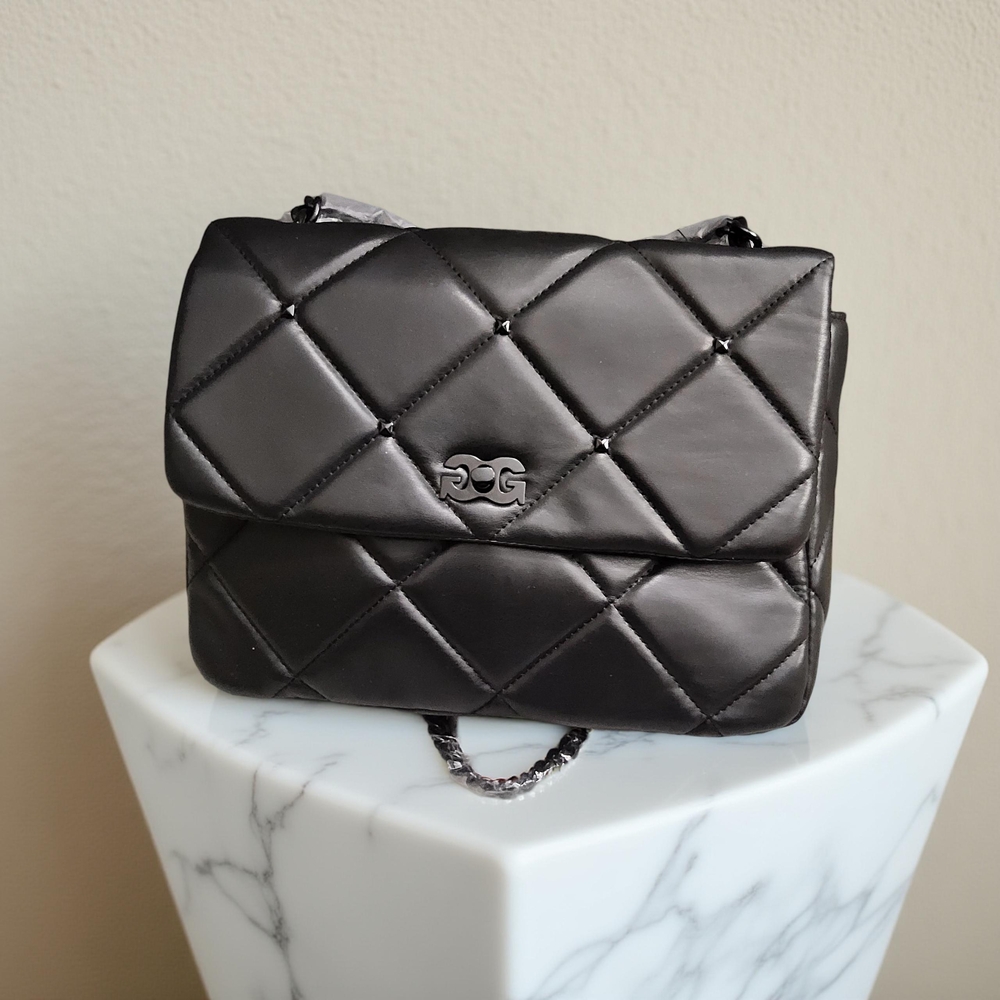 NWT Gilda Paris Large Black Quilted Bag